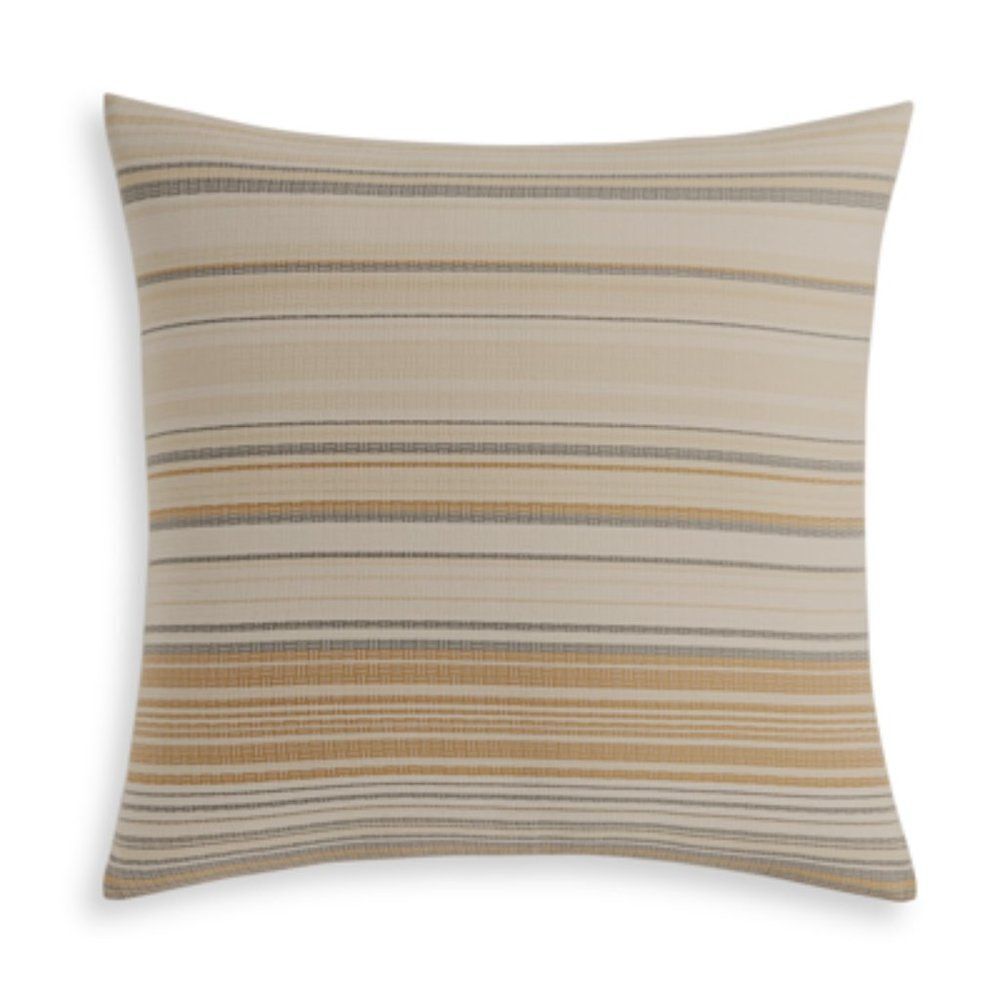 OAKE Yarn Dye Stripe Sham, European, Wheat